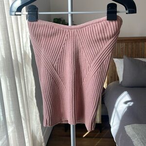 Express knit tube top strapless sweetheart neck ribbed NWT